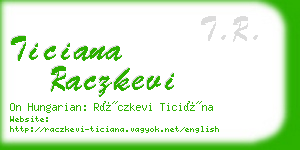 ticiana raczkevi business card